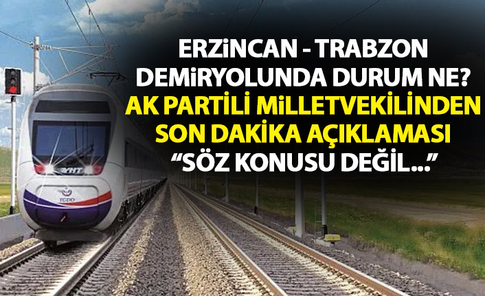 Erzincan - Trabzon demiryolu ile alakalı flaş açıklama: Ulaştırma bakanımızla görüştük!