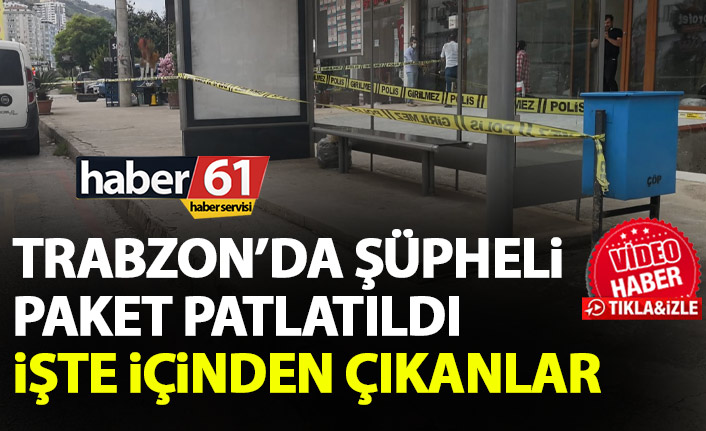 Trabzon'da şüpheli paket patlatıldı! İşte içinden çıkanlar 23-09-2020