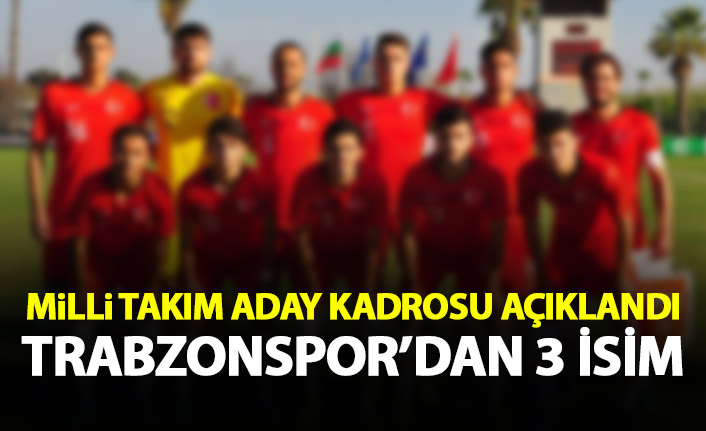 Milli takım aday kadrosu açıklandı! Trabzonspor'dan 3 isim