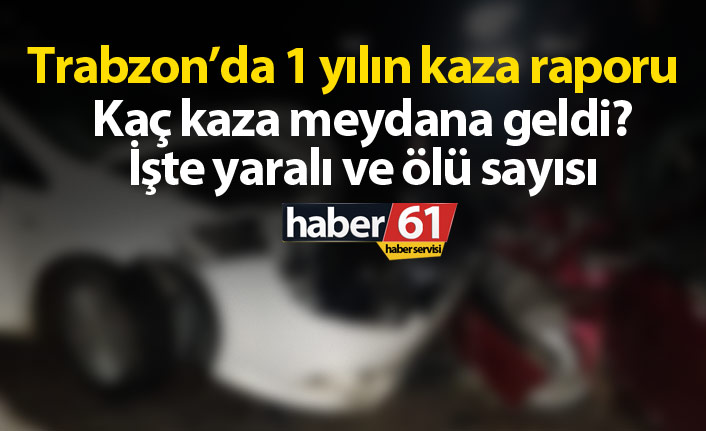 Trabzon’da son 1 yılda kaç kaza meydana geldi? İşte yaralı ve ölü sayısı