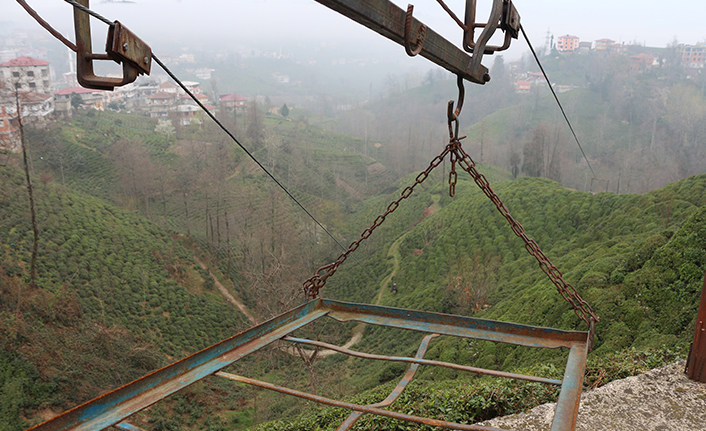 Rize'de ilkel teleferik can aldı! 25 metreden düştü