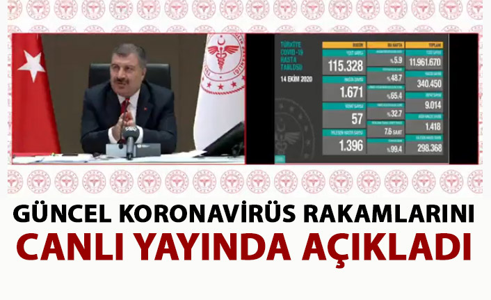 Güncel koronavirüs rakamları açıklandı