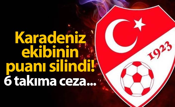 TFF'den Karadeniz ekibine puan silme cezası