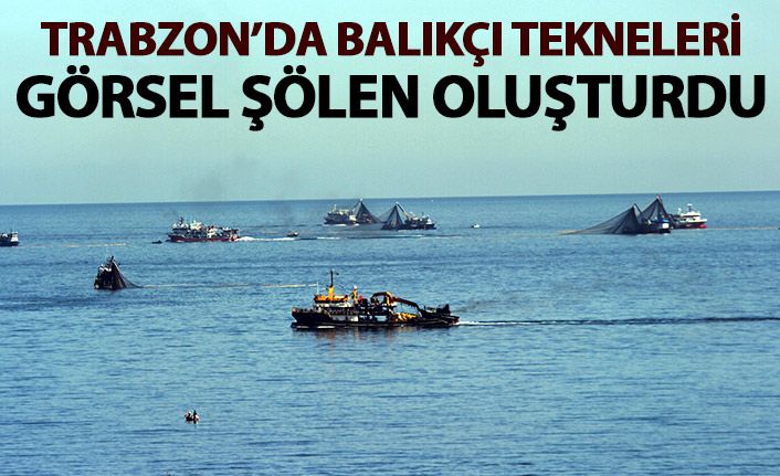 Balıkçı tekneleri sahile akın etti, görsel şölen oluştu