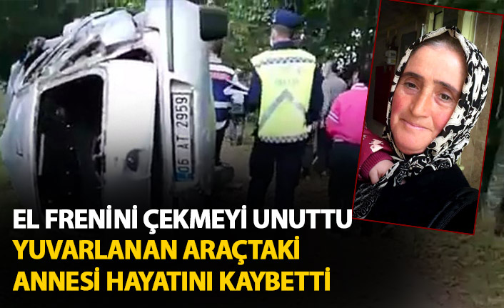 El frenini çekmeyi unuttu şarampole yuvarlandı