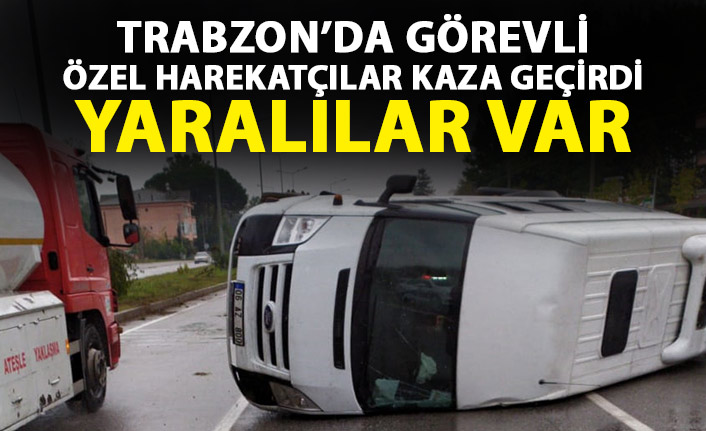 Trabzon'da görevli komiser yardımcısı ve polisler kaza geçirdi! 2 yaralı!