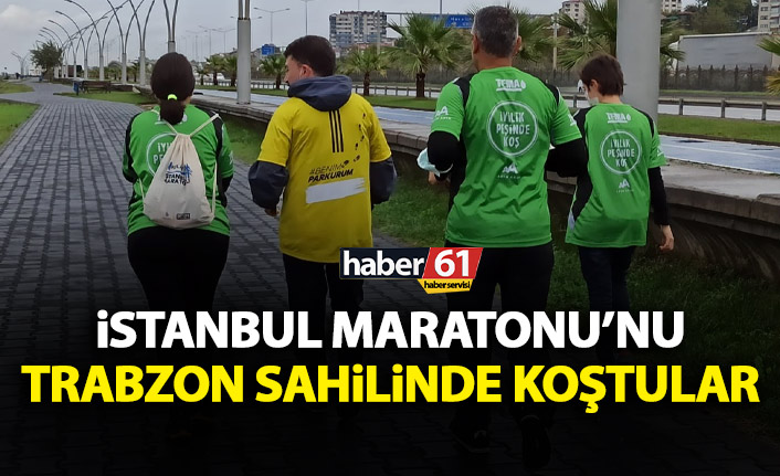 İstanbul Maratonu'nu Trabzon sahilinde koştular