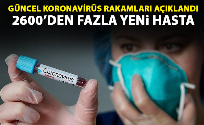 Güncel koronavirüs rakamları açıklandı: 2600'den fazla yeni hasta