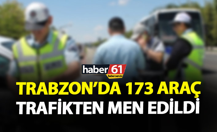 Trabzon’da 173 araç trafikten men edildi