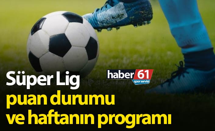 Süper Lig Puan Durumu ve Süper Lig haftanın programı