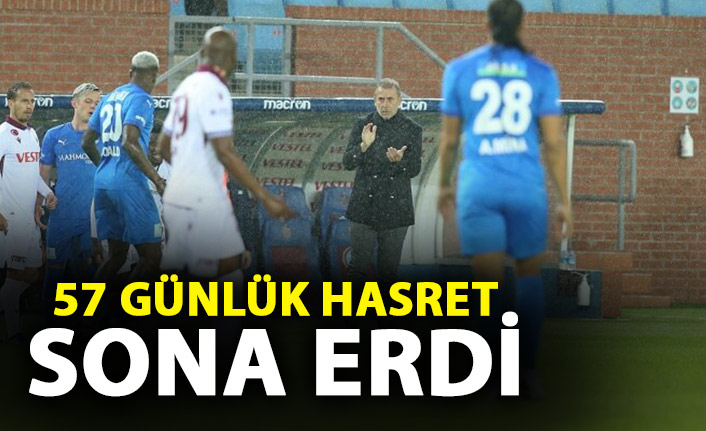 Trabzonspor'da 57 günlük hasret sona erdi