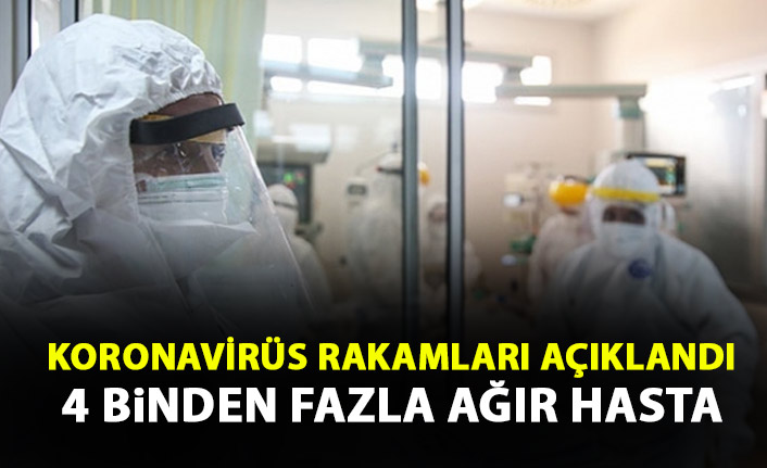 Güncel koronavirüs rakamları açıklandı: 4 binden fazla ağır hasta!