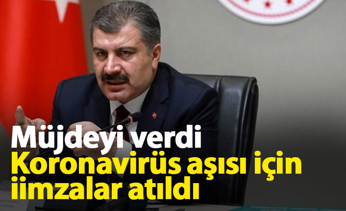 Koronavirüs aşısı için imzalar atıldı