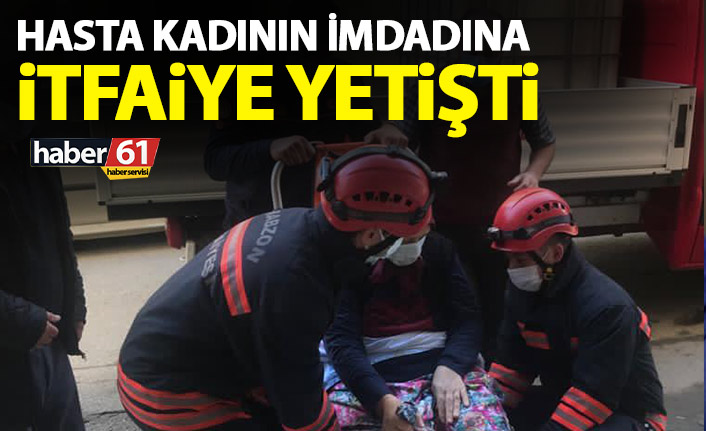 Evine çıkamayan kadının imdadına itfaiye yetişti