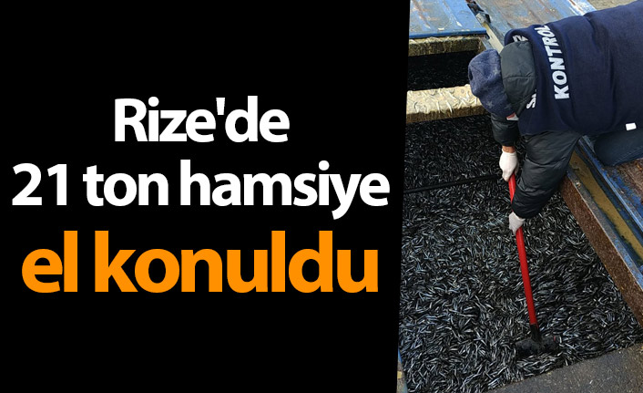 Rize'de 21 ton hamsiye el konuldu