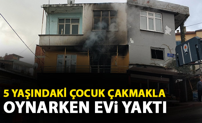 Çakmak oynarken evi yaktı annesi gözyaşları içinde izledi