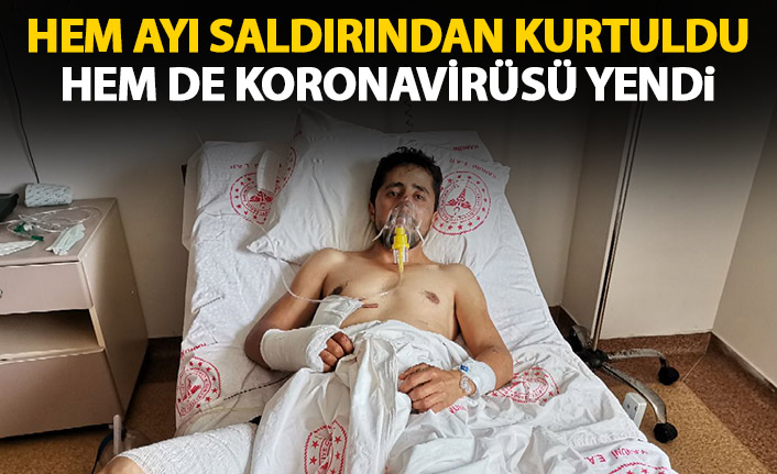 Hem ayı saldırısından kurtuldu hem de koronavirüsü yendi