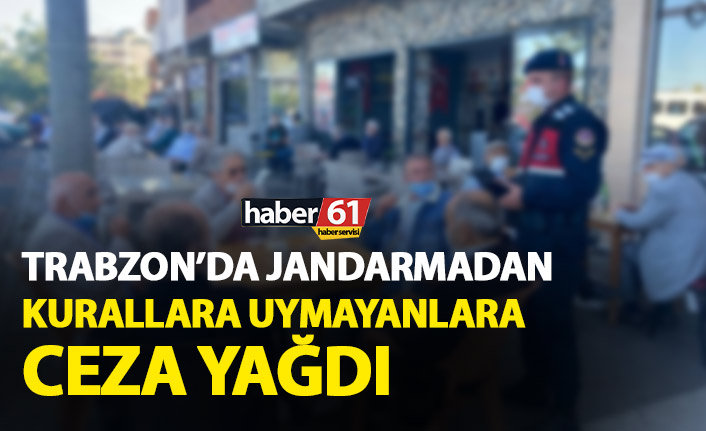 Trabzon’da jandarma kurallara uymayanlara ceza yağdırdı! 550 bin TL