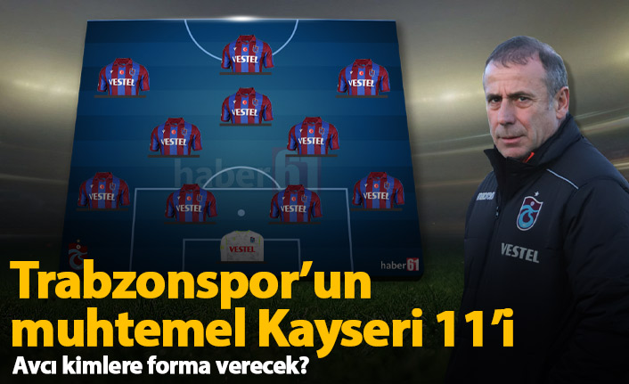 Trabzonspor'un muhtemel Kayserispor 11'i