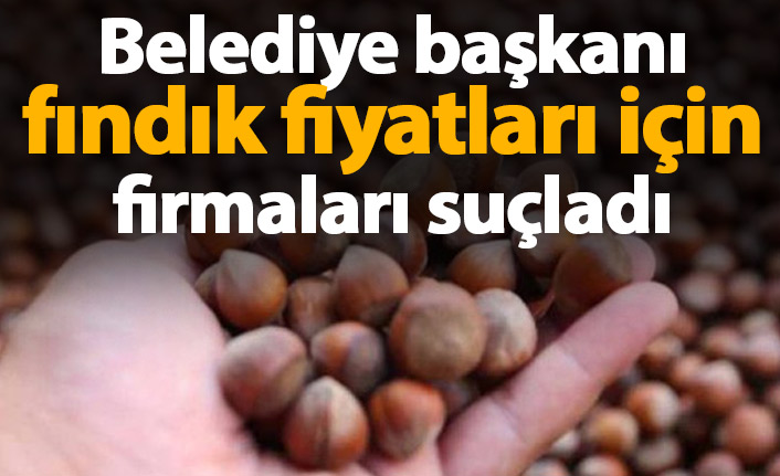 Belediye başkanı fındık fiyatı için firmaları suçladı