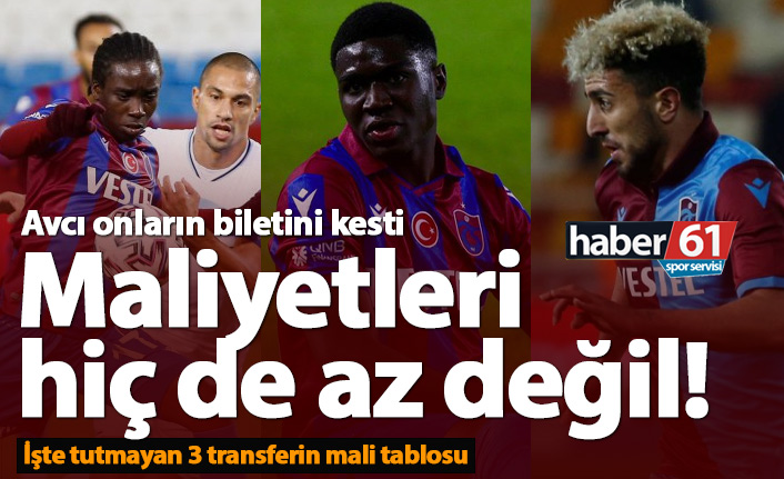 Trabzonspor'un gözden çıkardığı futbolcuların maliyeti ne kadar?