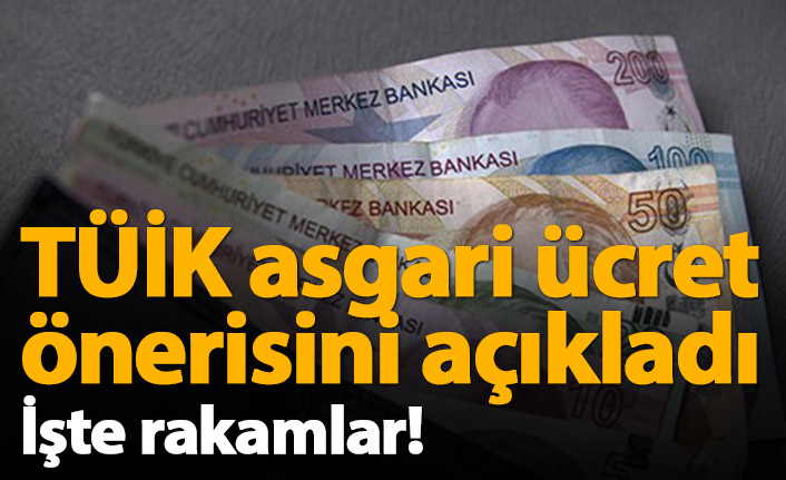 TÜİK asgari ücret önerisini açıkladı