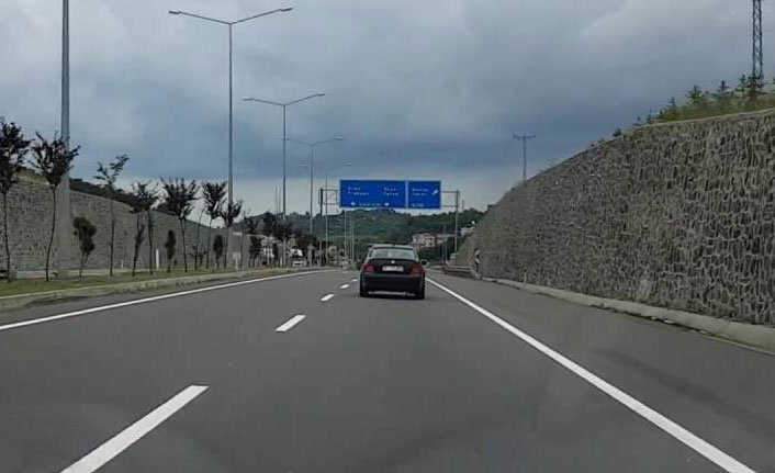 Samsun-Ordu yolunda çalışma