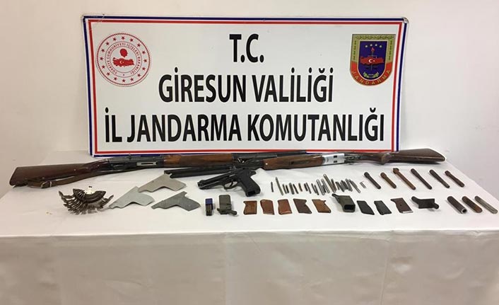 Giresun’da kaçak silah atölyesine baskın