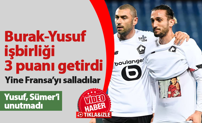 Yusuf Yazıcı - Burak Yılmaz işbirliği 3 puanı getirdi ( Montpellier Lille maç özeti)