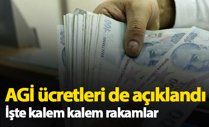 AGİ ücretleri ne kadar? İşte  AGİ tutarları