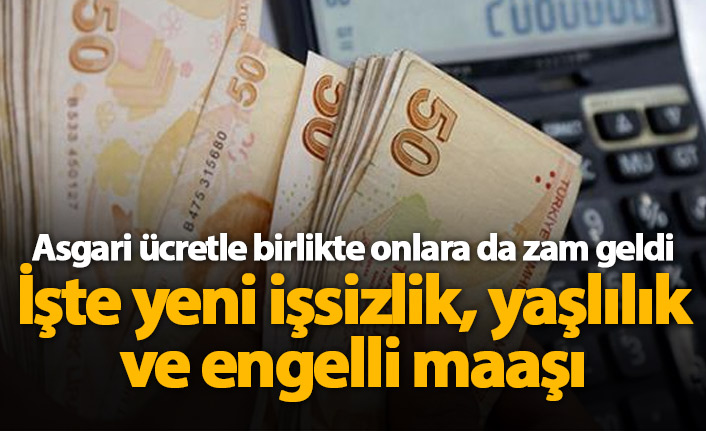 İşsizlik, yaşlılık, engelli maaşları da değişti