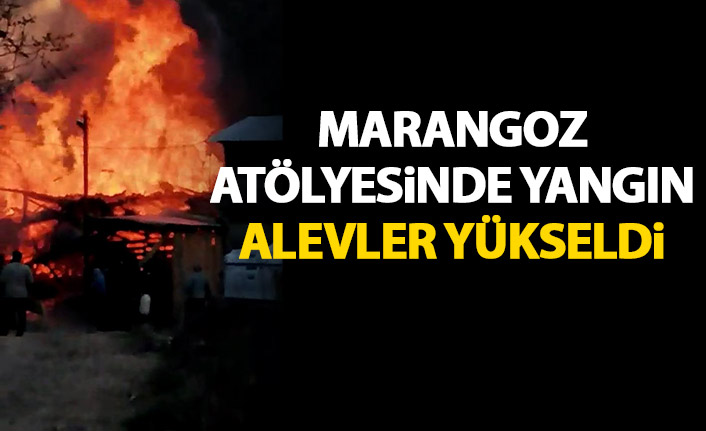 Marangoz atölyesinde yangın! Alevler her yeri sardı