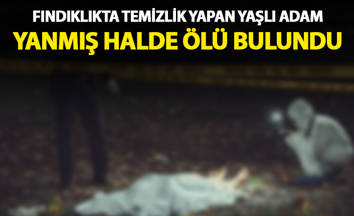 Fındık bahçesinde temizlik yapan yaşlı adam yanmış halde ölü bulundu