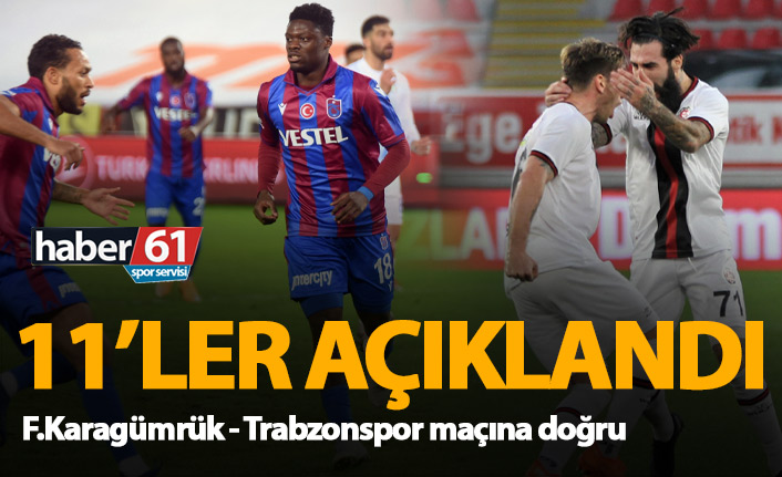 Karagümrük Trabzonspor maçının kadroları açıklandı