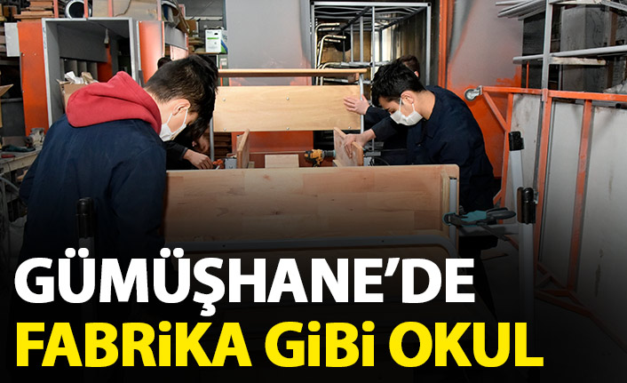 Gümüşhane'de fabrika gibi okul