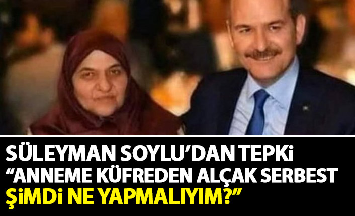 Süleyman Soylu'dan annesine hakaret eden şahsın serbest bırakılmasına tepki