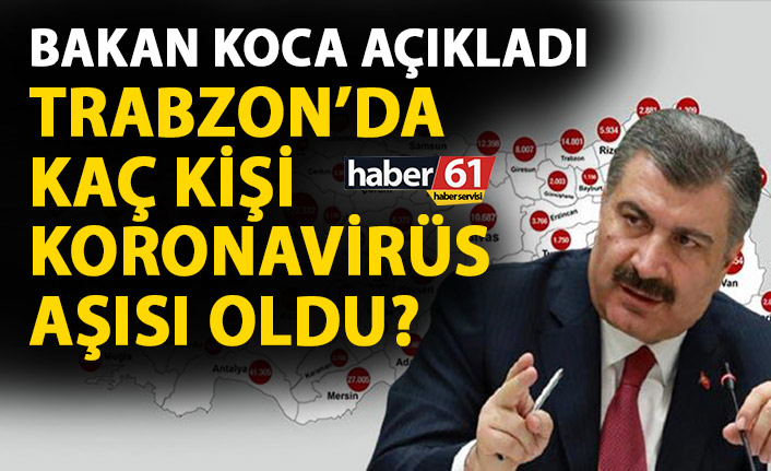 Sağlık Bakanı Koca açıkladı! Trabzon'da kaç kişi aşı oldu?