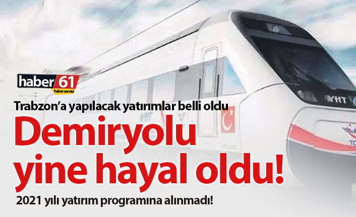 Trabzon Demiryolu yine yatırım planında yok!