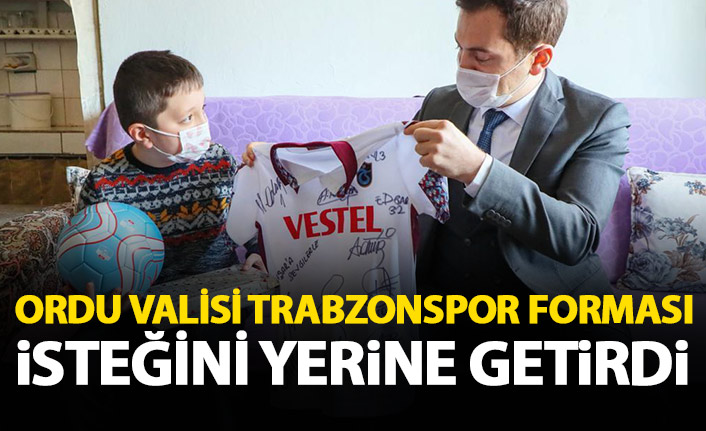 Ordu Valisi çocuğun Trabzonspor forması isteğini yerine getirdi