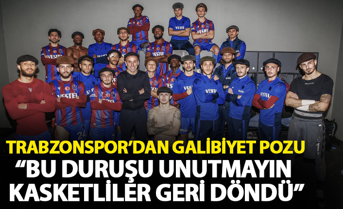 Trabzonspor'dan galibiyet paylaşımı: Kasketliler geri döndü