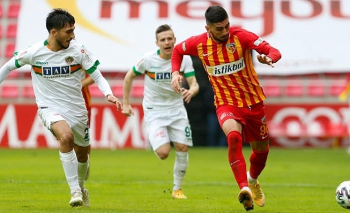 Kayserispor ve Alanyaspor berabere kaldı