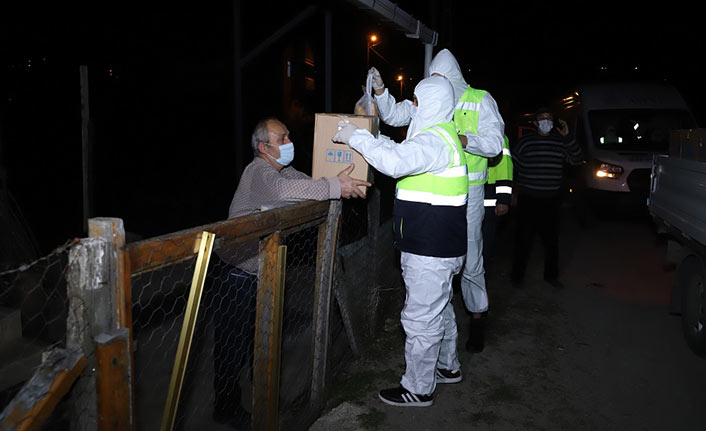 Ordu'da karantinadaki mahallelere gıda ve hijyen desteği