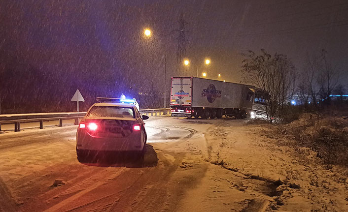 Ordu'da kar yağışı kaza getirdi