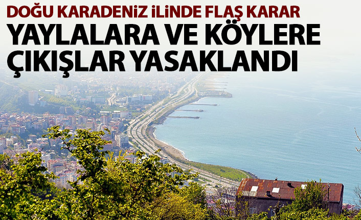 Doğu karadeniz ilinde flaş karar! Köylere ve yaylalara çıkışlar yasaklandı