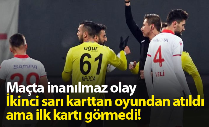 Maçta inanılmaz olay! Kartı olmayan oyuncu ikinci karttan atıldı!