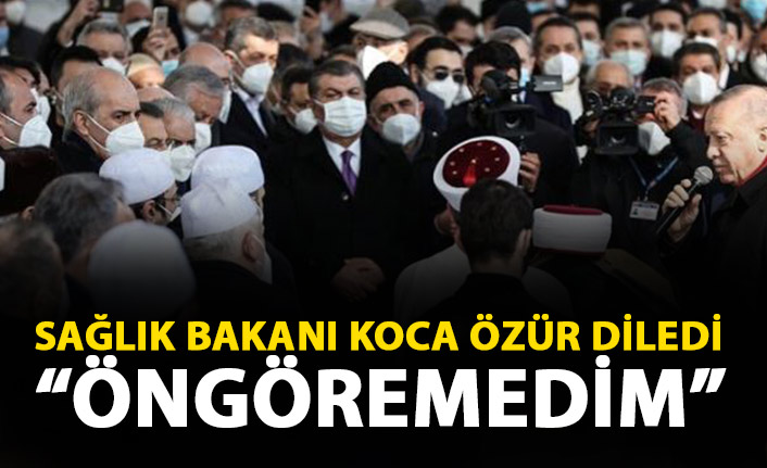 Sağlık Bakanı Fahrettin Koca özür diledi: Öngöremedim