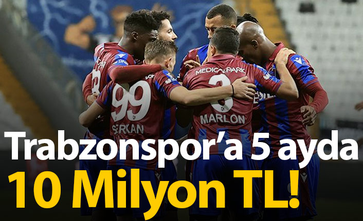 Trabzonspor kısa sürede 10 Milyon TL kazandı