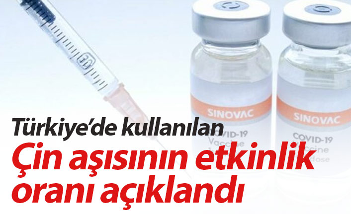 Çin aşısının etkinlik oranı açıklandı