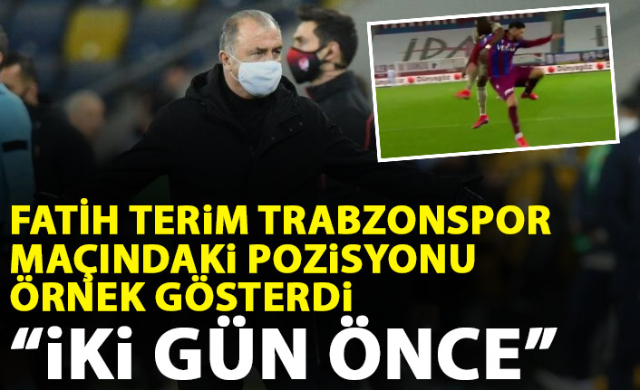 Fatih Terim Trabzonspor maçındaki pozisyonu hatırlattı: 2 gün önce...