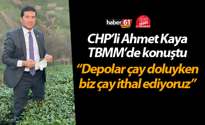 CHP’li Ahmet Kaya TBMM’de konuştu: “Depolar çay doluyken biz çay ithal ediyoruz”